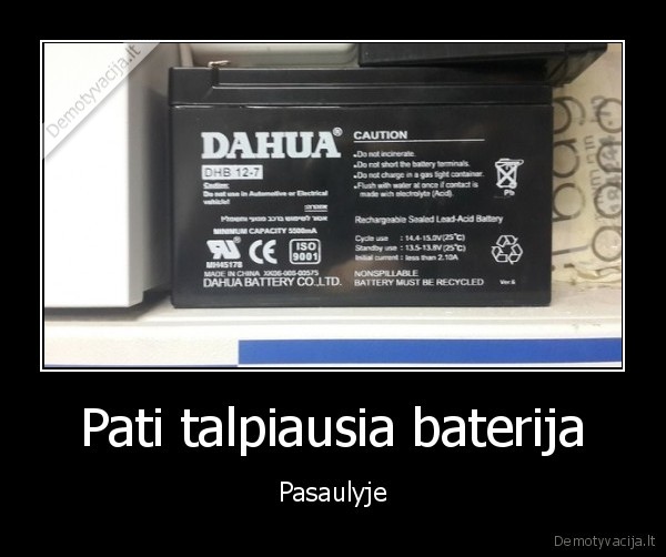 Pati talpiausia baterija - Pasaulyje