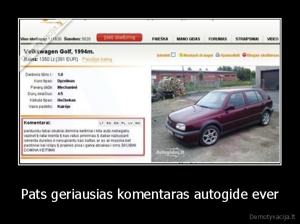 Pats geriausias komentaras autogide ever - 