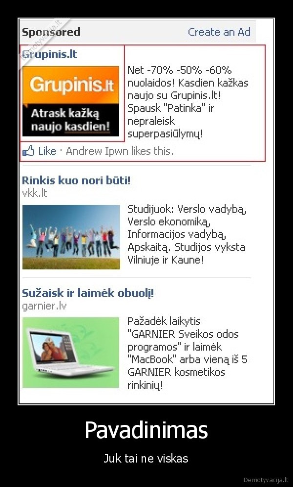 Pavadinimas - Juk tai ne viskas