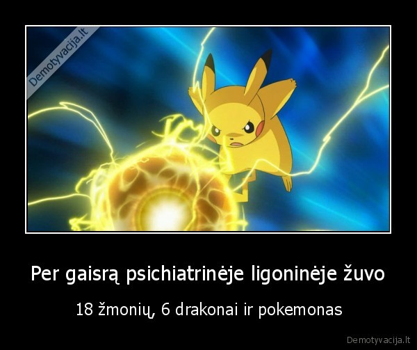 Per gaisrą psichiatrinėje ligoninėje žuvo - 18 žmonių, 6 drakonai ir pokemonas