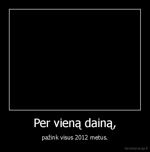 Per vieną dainą, - pažink visus 2012 metus.