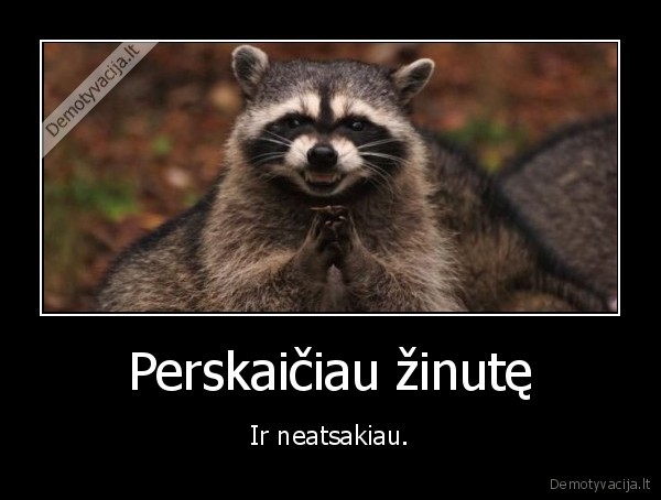 Perskaičiau žinutę - Ir neatsakiau.
