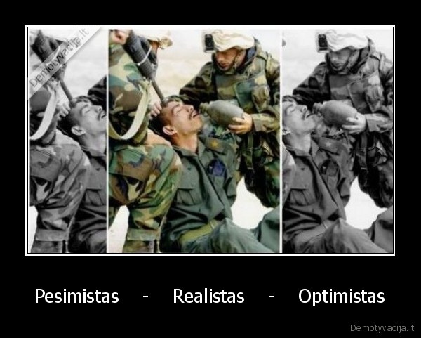 Pesimistas    -    Realistas    -    Optimistas - 