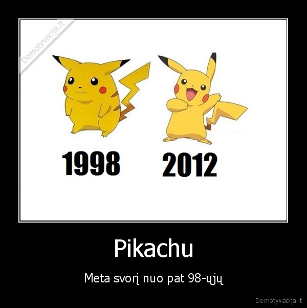 Pikachu - Meta svorį nuo pat 98-ųjų