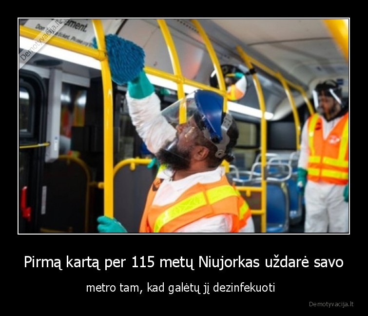 Pirmą kartą per 115 metų Niujorkas uždarė savo - metro tam, kad galėtų jį dezinfekuoti  