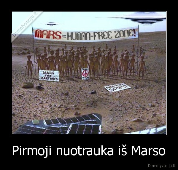 Pirmoji nuotrauka iš Marso - 