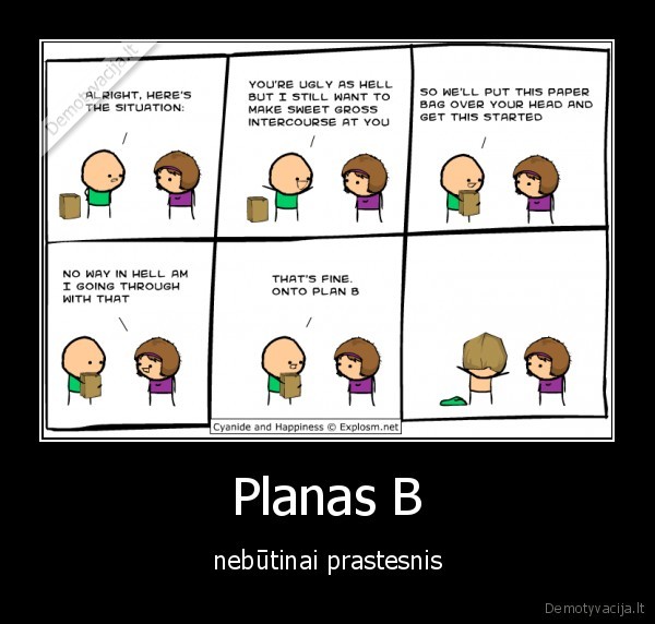 Planas B - nebūtinai prastesnis