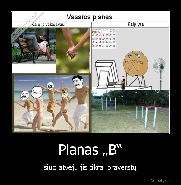 Planas „B“ - šiuo atveju jis tikrai praverstų