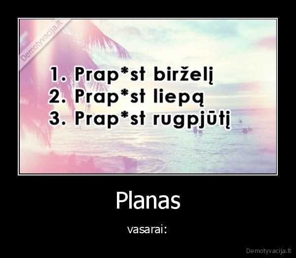 Planas - vasarai: