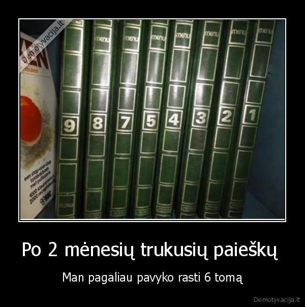 Po 2 mėnesių trukusių paieškų  - Man pagaliau pavyko rasti 6 tomą