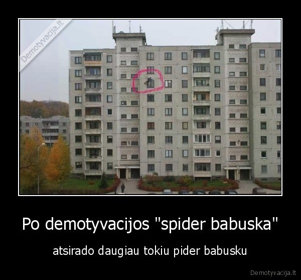 Po demotyvacijos "spider babuska" - atsirado daugiau tokiu pider babusku