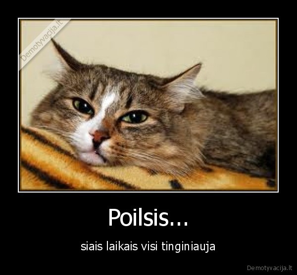 Poilsis... - siais laikais visi tinginiauja