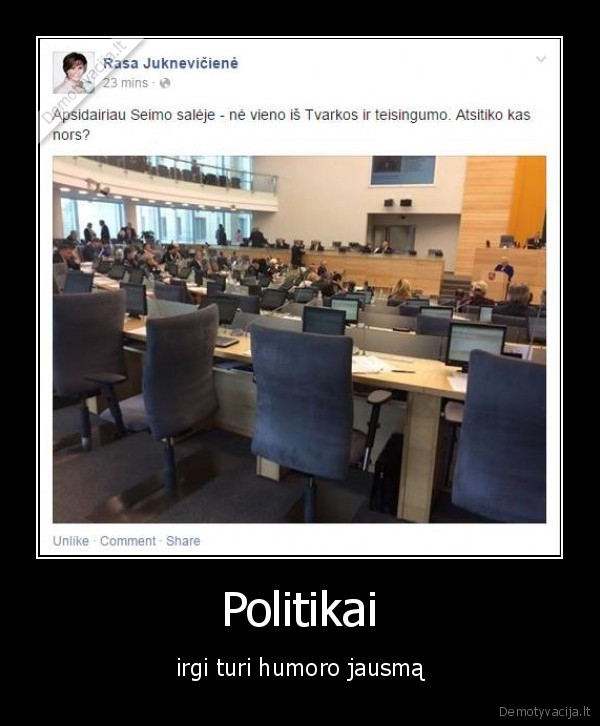 Politikai - irgi turi humoro jausmą