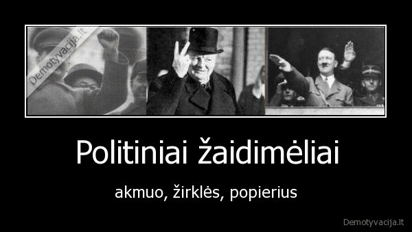 Politiniai žaidimėliai - akmuo, žirklės, popierius