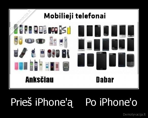 Prieš iPhone'ą    Po iPhone'o - 