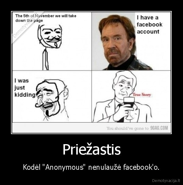 Priežastis - Kodėl "Anonymous" nenulaužė facebook'o.