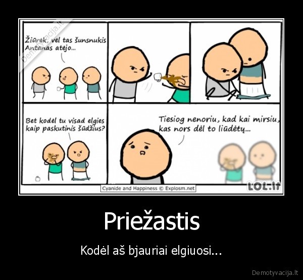 Priežastis - Kodėl aš bjauriai elgiuosi...