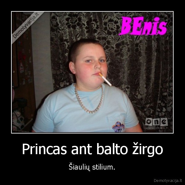 Princas ant balto žirgo - Šiaulių stilium.