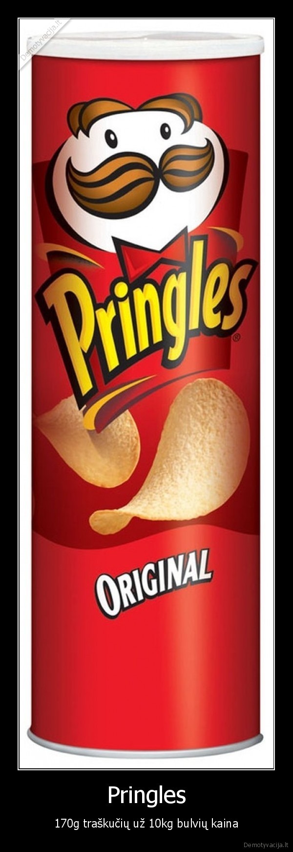 Pringles - 170g traškučių už 10kg bulvių kaina