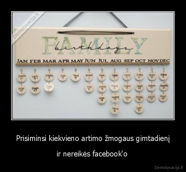 Prisiminsi kiekvieno artimo žmogaus gimtadienį - ir nereikės facebook'o 