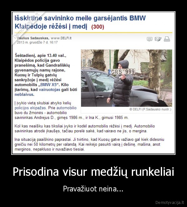 Prisodina visur medžių runkeliai - Pravažiuot neina...