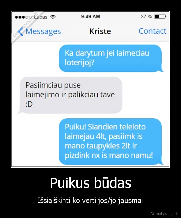 Puikus būdas - Išsiaiškinti ko verti jos/jo jausmai