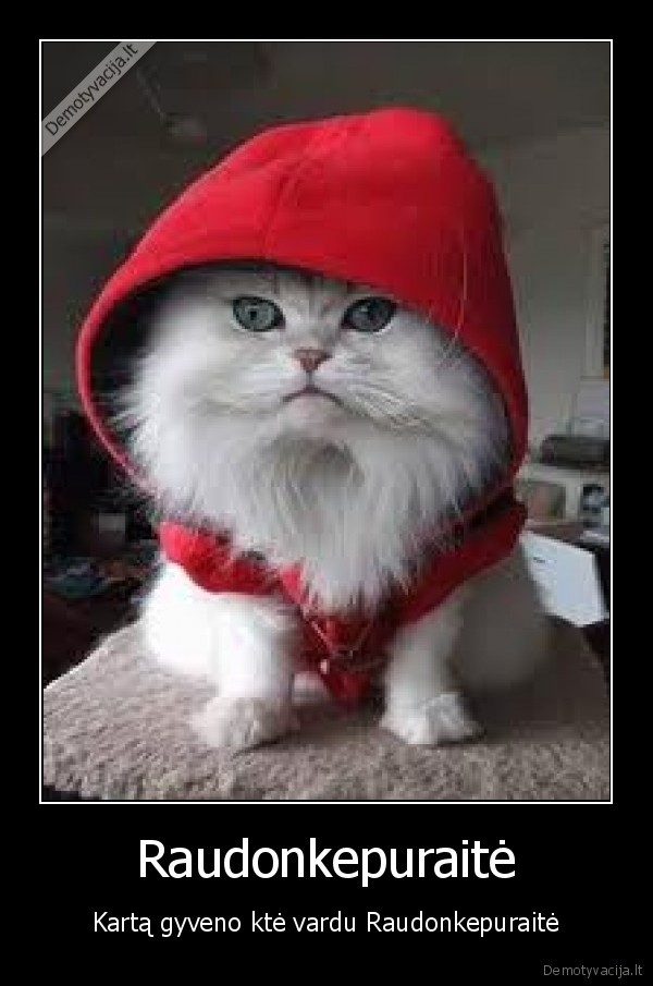 Raudonkepuraitė - Kartą gyveno ktė vardu Raudonkepuraitė