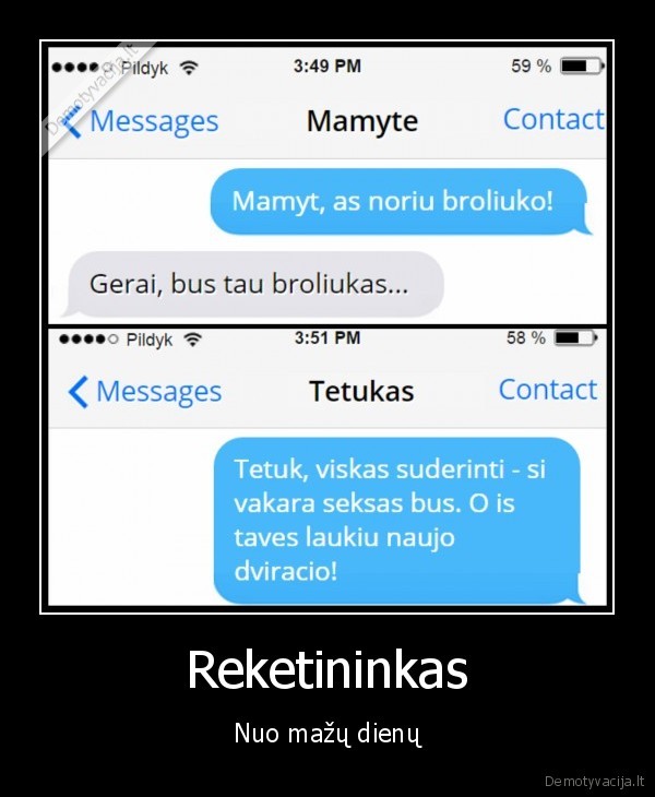 Reketininkas - Nuo mažų dienų