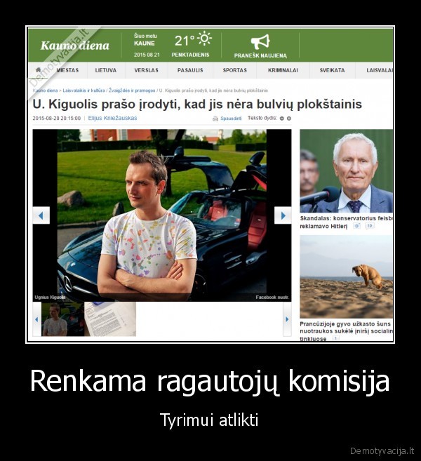 Renkama ragautojų komisija - Tyrimui atlikti