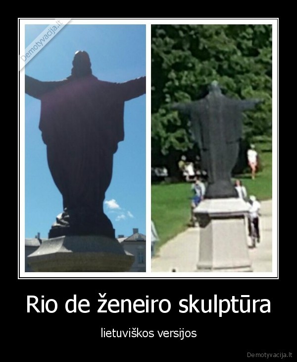 Rio de ženeiro skulptūra - lietuviškos versijos