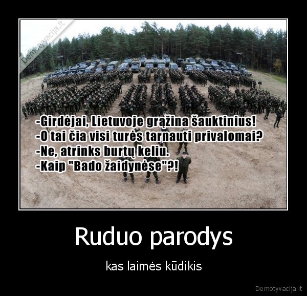 Ruduo parodys - kas laimės kūdikis