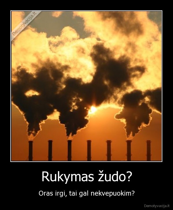 Rukymas žudo? - Oras irgi, tai gal nekvepuokim?