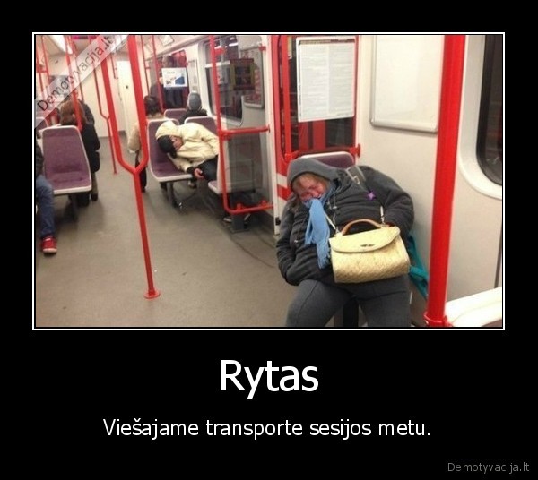 Rytas - Viešajame transporte sesijos metu.