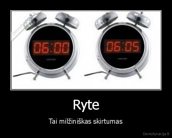 Ryte - Tai milžiniškas skirtumas