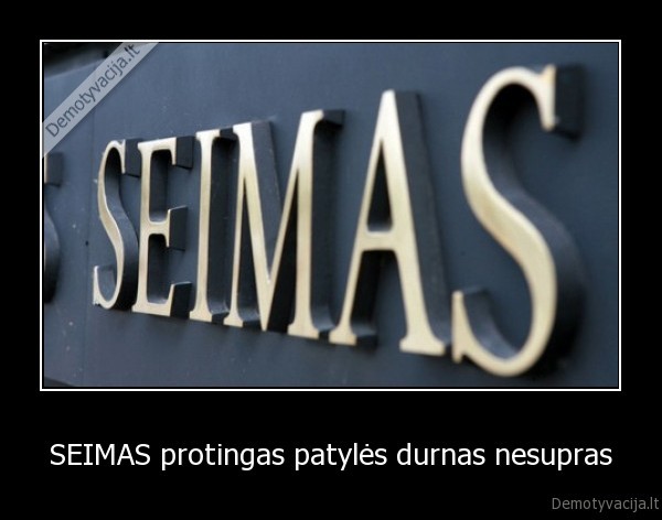 SEIMAS protingas patylės durnas nesupras - 