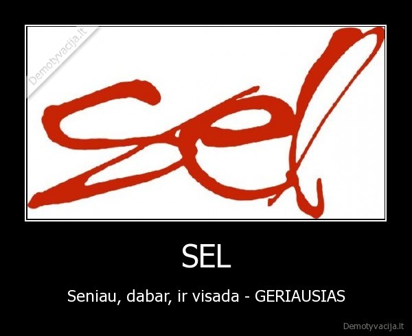 SEL - Seniau, dabar, ir visada - GERIAUSIAS