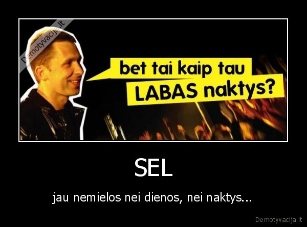 SEL - jau nemielos nei dienos, nei naktys...