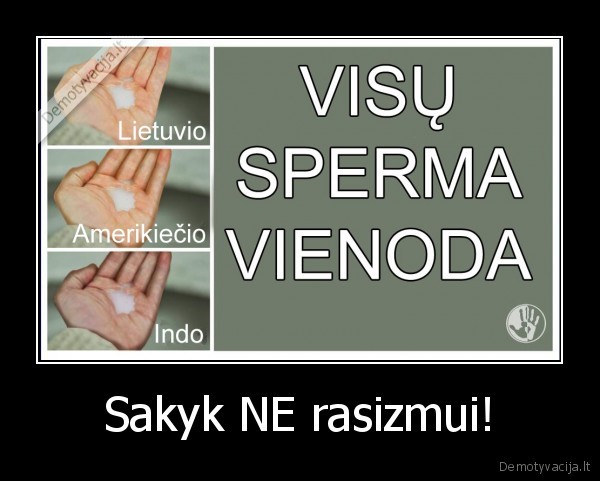 Sakyk NE rasizmui! - 