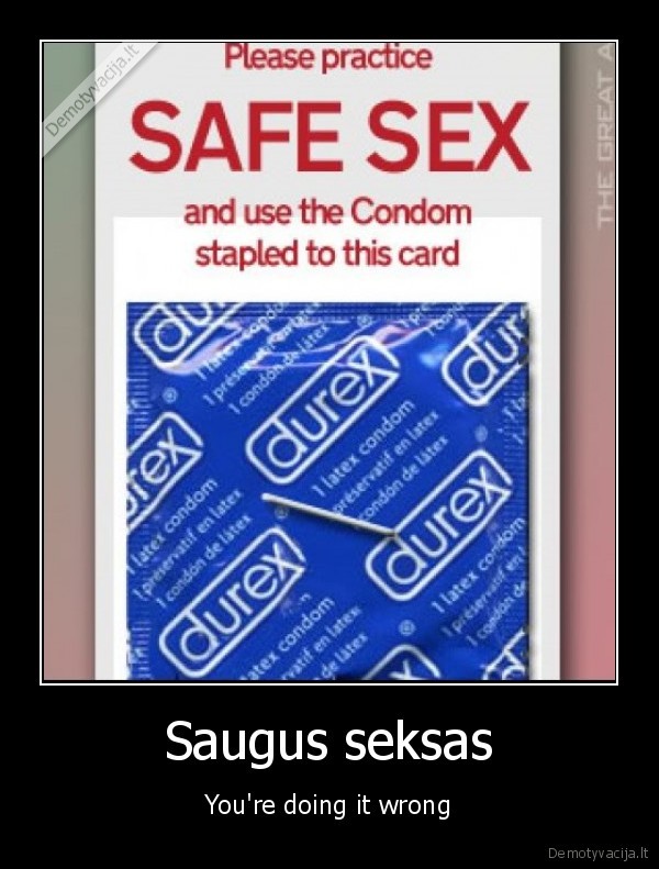 Saugus seksas - You're doing it wrong