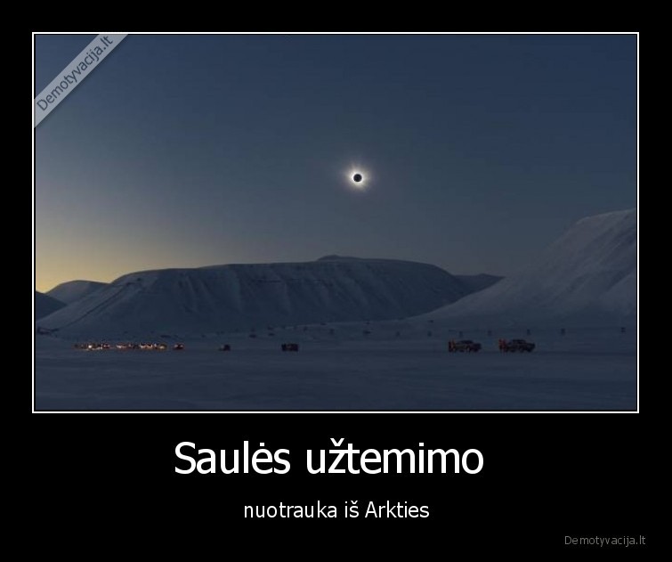 Saulės užtemimo  - nuotrauka iš Arkties