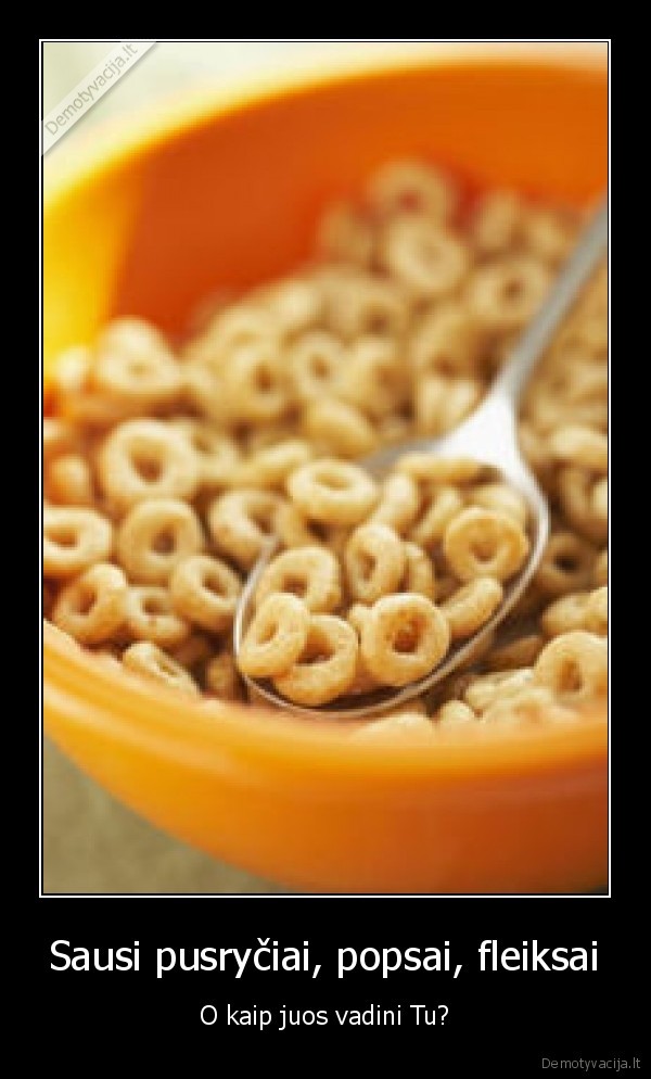 Sausi pusryčiai, popsai, fleiksai - O kaip juos vadini Tu?
