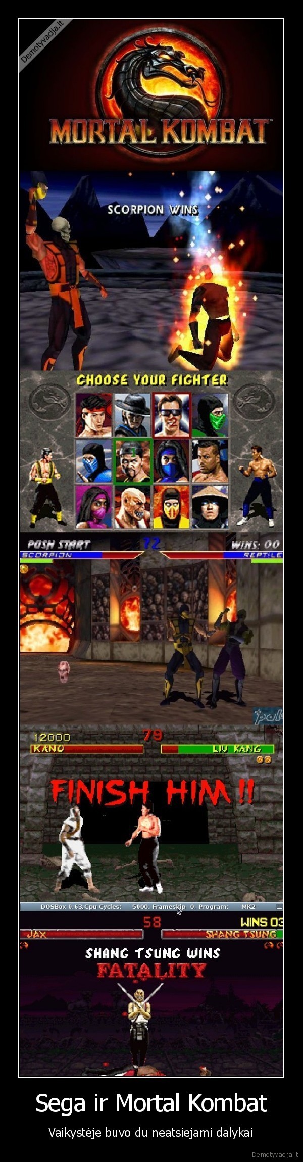 Sega ir Mortal Kombat - Vaikystėje buvo du neatsiejami dalykai