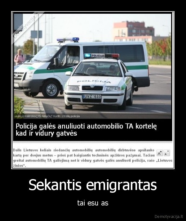 Sekantis emigrantas - tai esu as