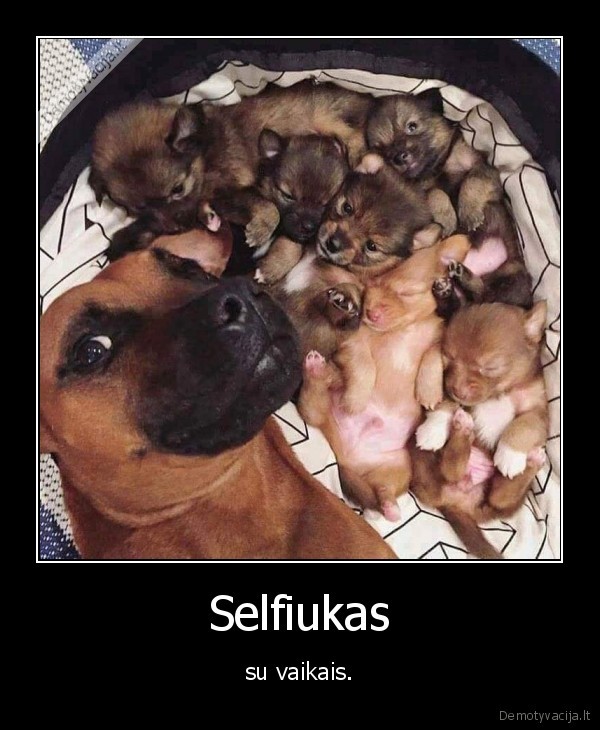 Selfiukas - su vaikais.