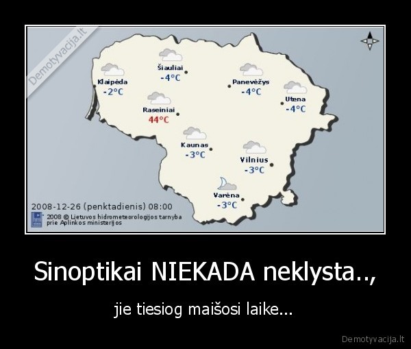 Sinoptikai NIEKADA neklysta.., - jie tiesiog maišosi laike...