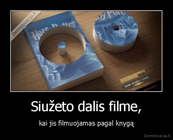 Siužeto dalis filme, - kai jis filmuojamas pagal knygą