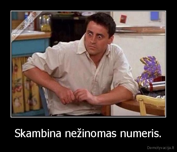 Skambina nežinomas numeris. - 