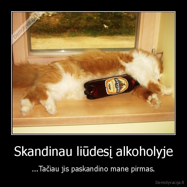 Skandinau liūdesį alkoholyje - ...Tačiau jis paskandino mane pirmas.