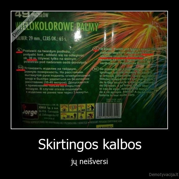 Skirtingos kalbos - jų neišversi