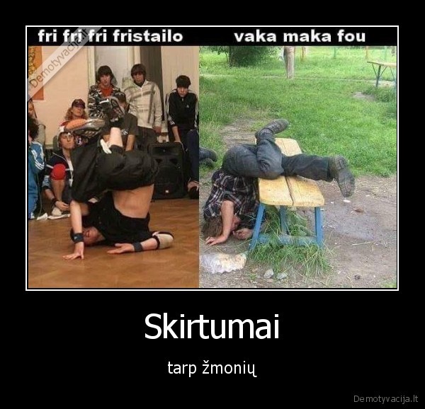 Skirtumai - tarp žmonių